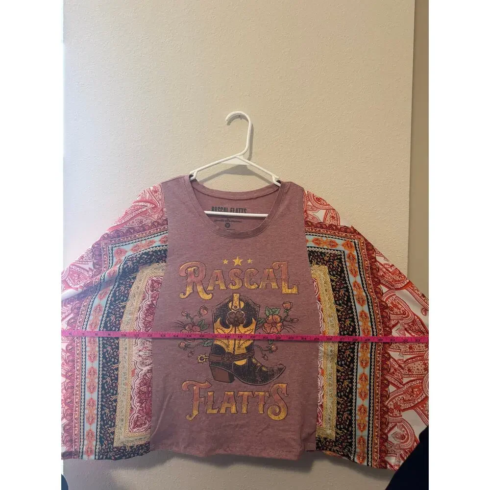 Upcycled Rework Rascal Flatts Band T-Shirt - Picture 2 of 2